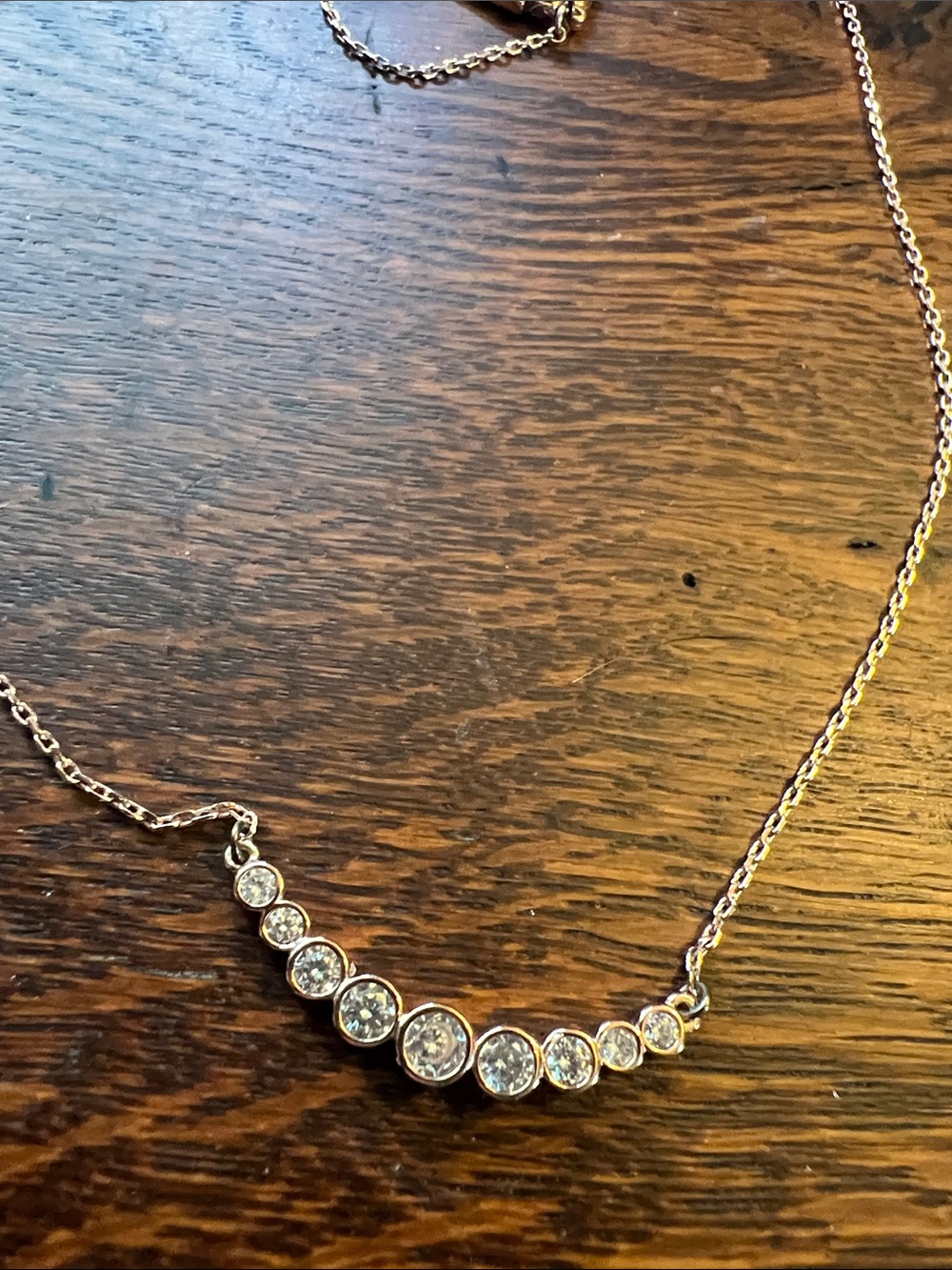 Kate Spade New York Rose Gold Full Circle Curved Bezel Bar Necklace - Picture 3 of 6